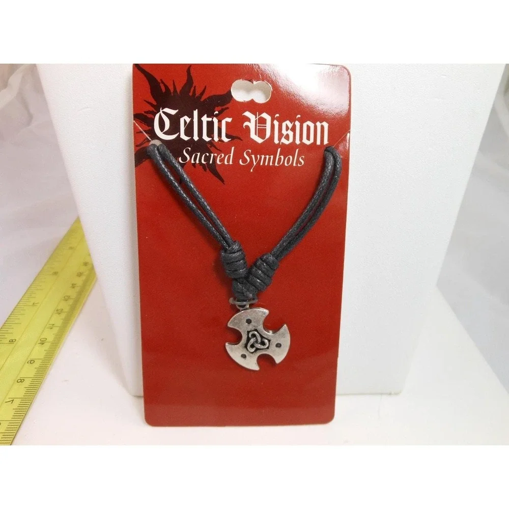 Mystical Vintage Celtic Cross Necklace Pendant Adjustable 24